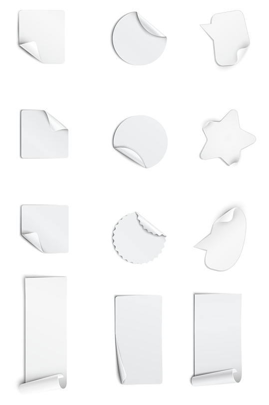 矢量纸张翻页素材