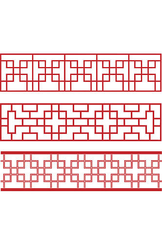 简约复古镂空隔断矢量素材