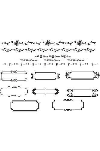 欧式经典边框花纹素材