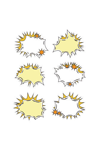 手绘爆炸卡素材设计