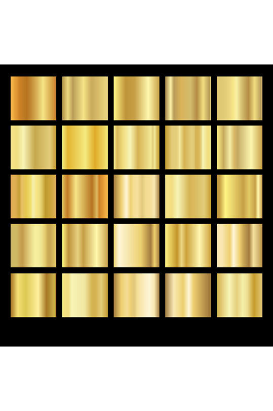 金色渐变效果设计元素