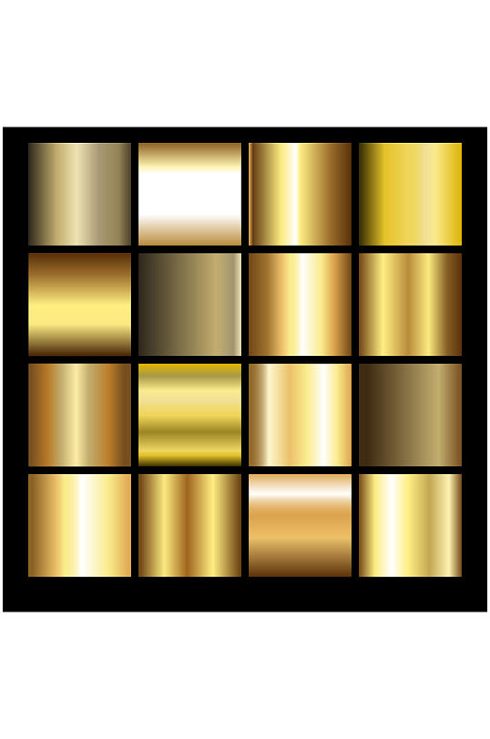 金色渐变设计元素