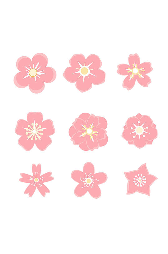 桃花花瓣设计素材