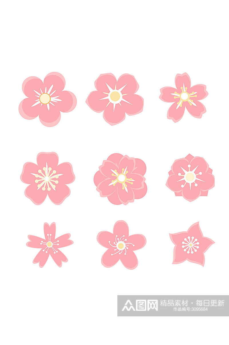 桃花花瓣设计素材素材