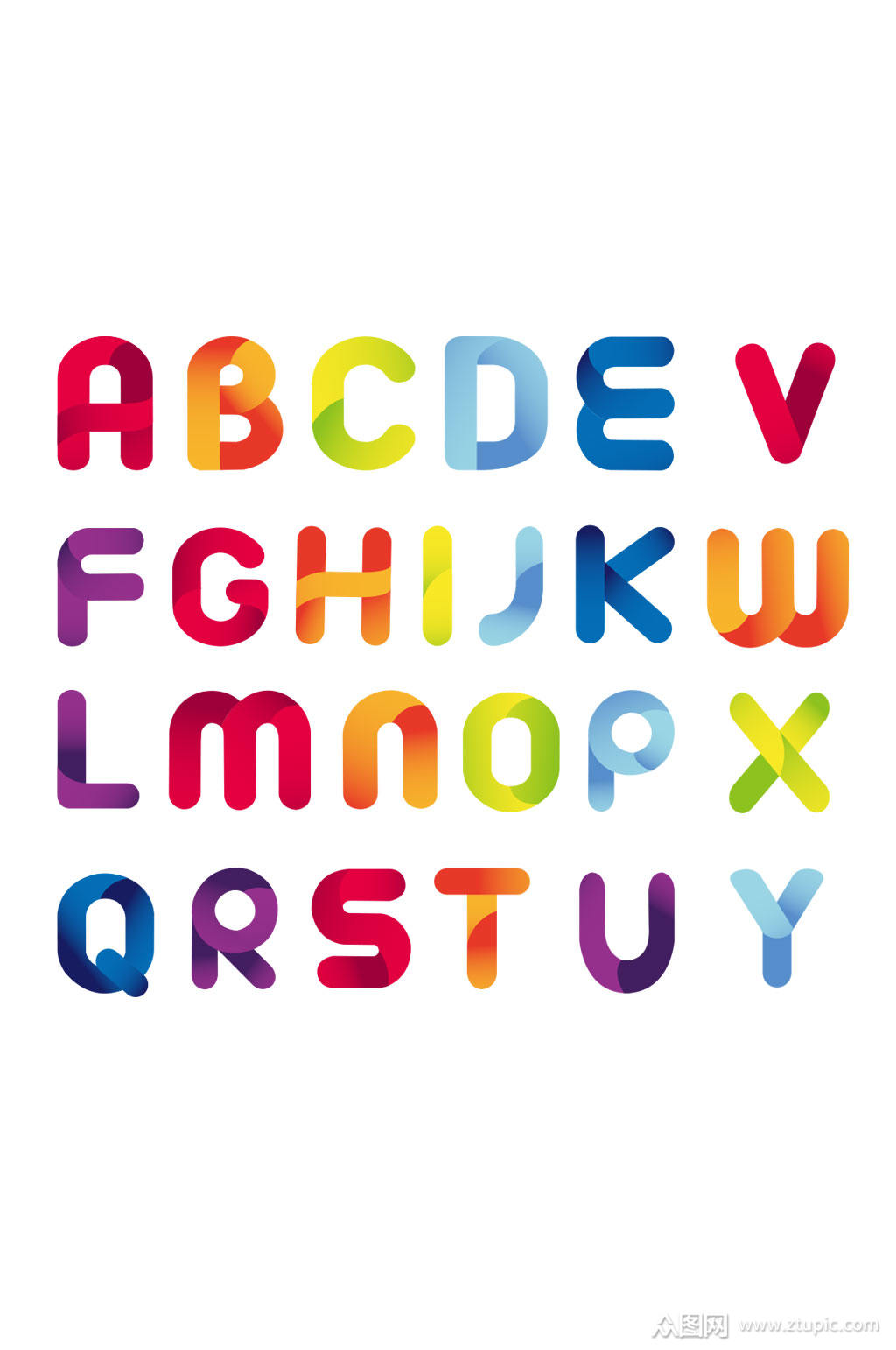 简约26个字母创意设计素材