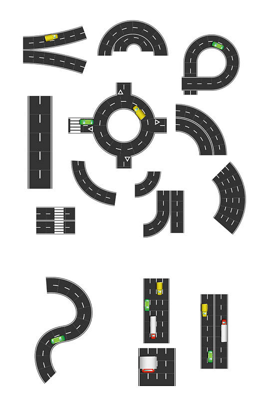 平面矢量公路素材设计