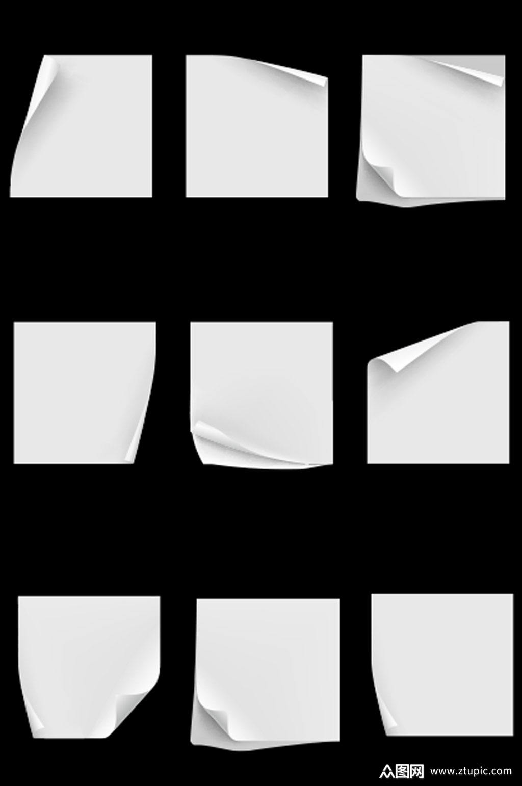 简约纸张翻页效果素材设计模板下载-编号3096282-众图网