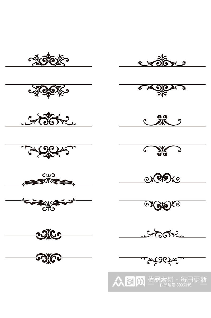 简约欧式边框花纹素材设计素材