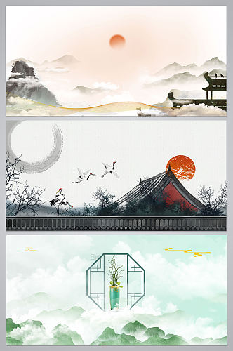 中式复古中国风背景素材设计
