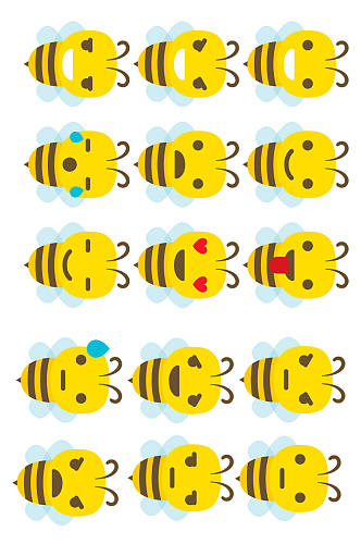 简约小蜜蜂平面矢量手绘素材