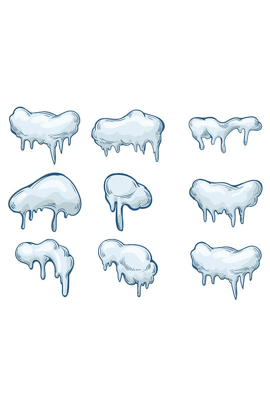 简约冰锥冰柱素材设计