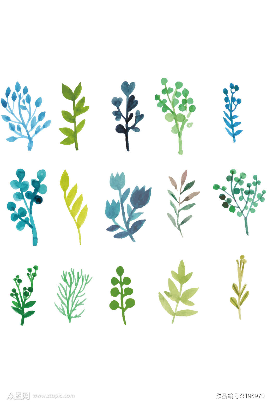 手绘矢量花草素材设计模板下载 编号 众图网 手绘矢量花草素材设计模板下载 编号 众图网