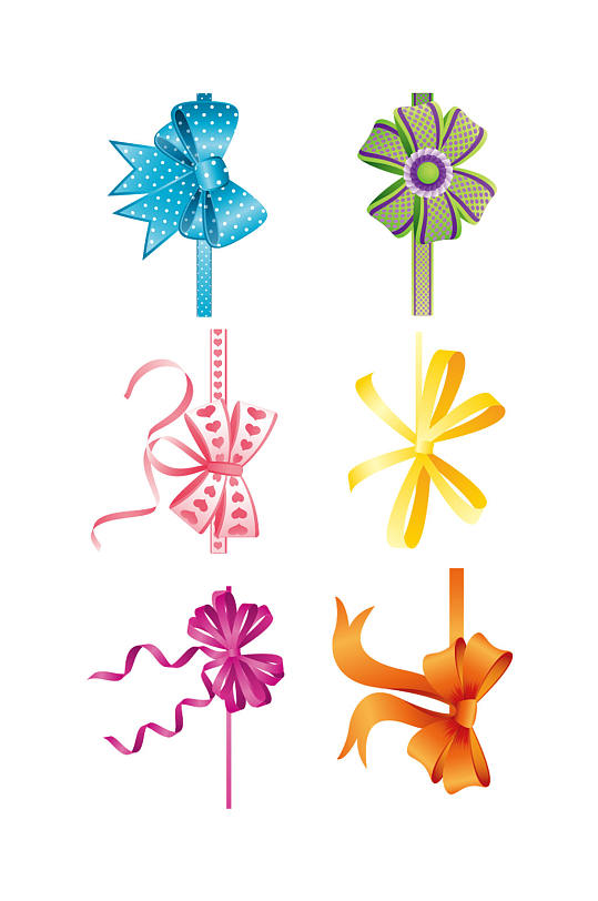 卡通蝴蝶结素材设计