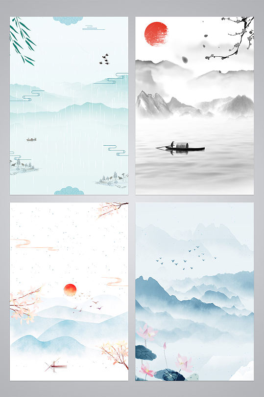 古典水墨背景素材-众图网