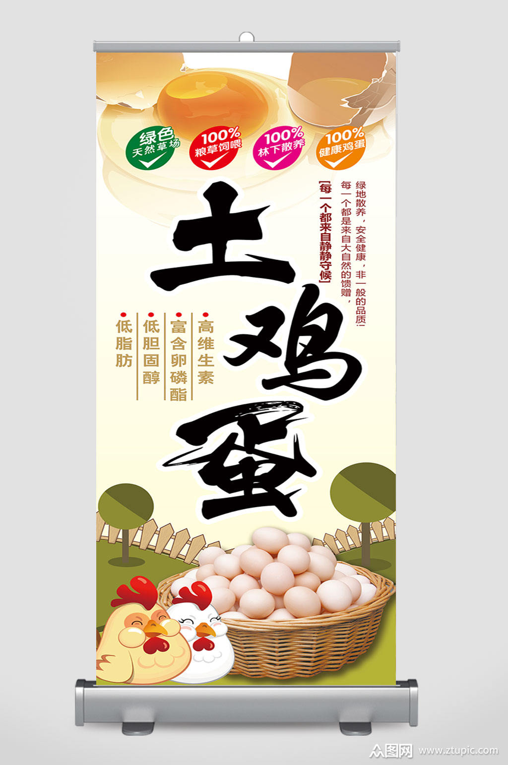 鸡蛋展架设计素材免费下载,本作品是由noeybaby上传的原创平面广告