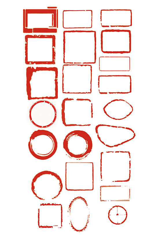 红色高清印章素材设计