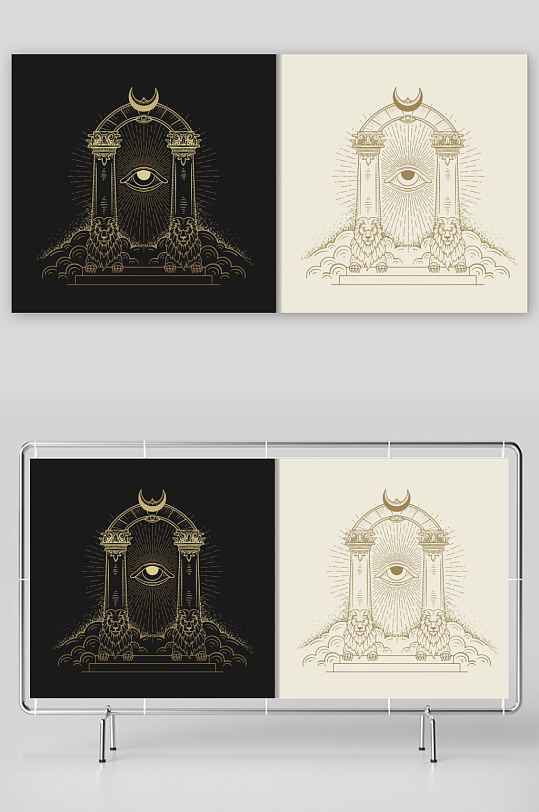 神秘卡牌模板素材-众图网