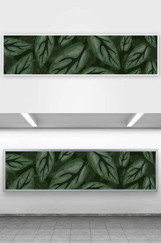 矢量树叶绿叶底纹背景-众图网