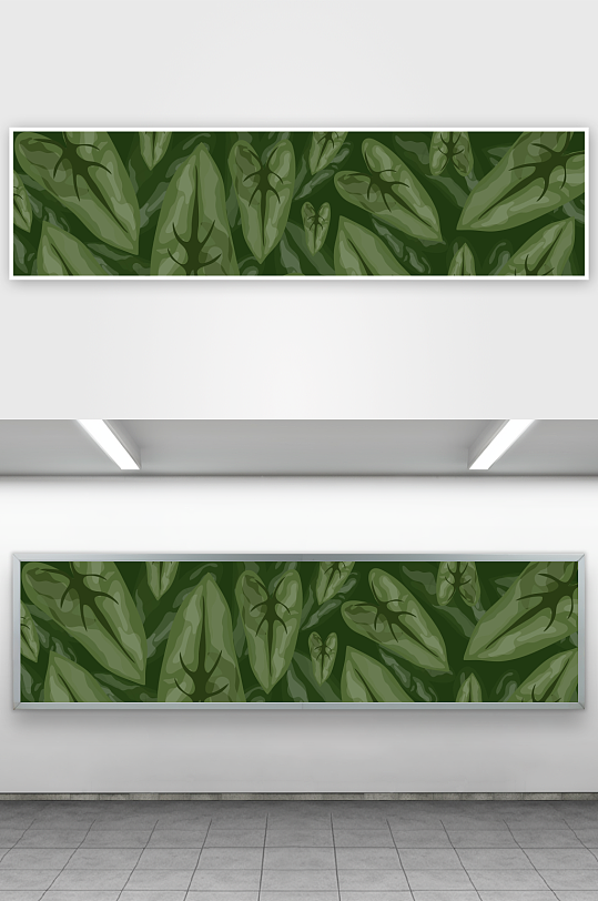 矢量树叶绿叶底纹背景-众图网