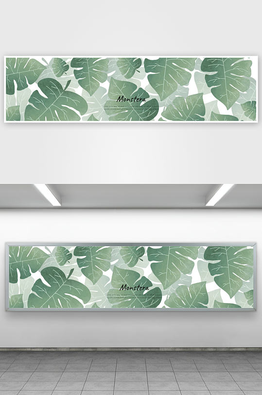 矢量树叶绿叶底纹背景-众图网