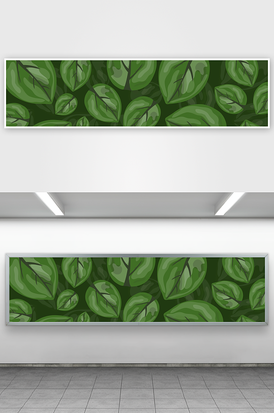 矢量树叶绿叶底纹背景-众图网