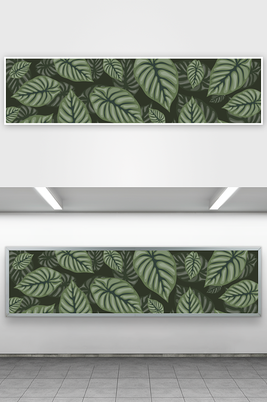 矢量树叶绿叶底纹背景-众图网