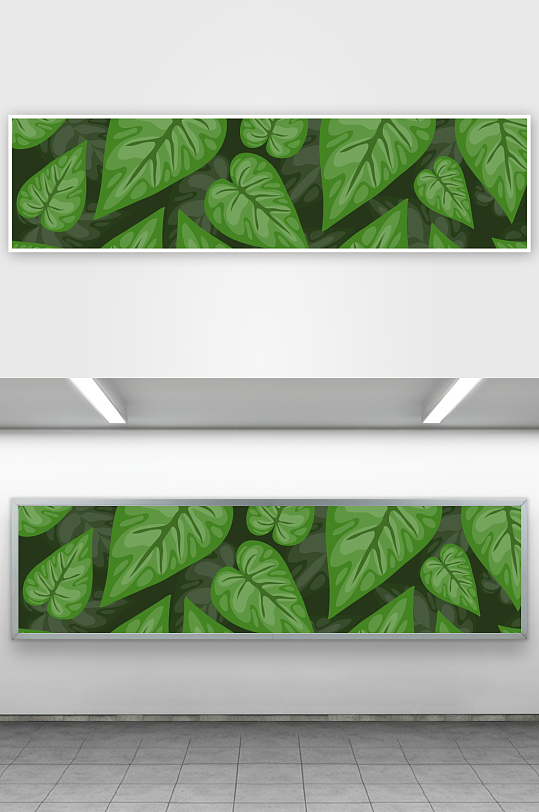 矢量树叶绿叶底纹背景-众图网