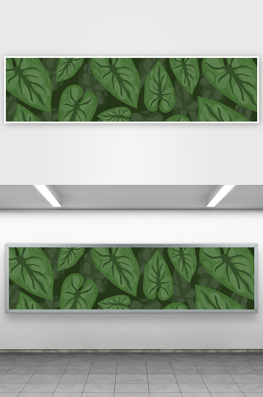 矢量树叶绿叶底纹背景-众图网