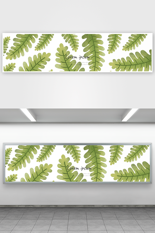 矢量树叶绿叶底纹背景-众图网