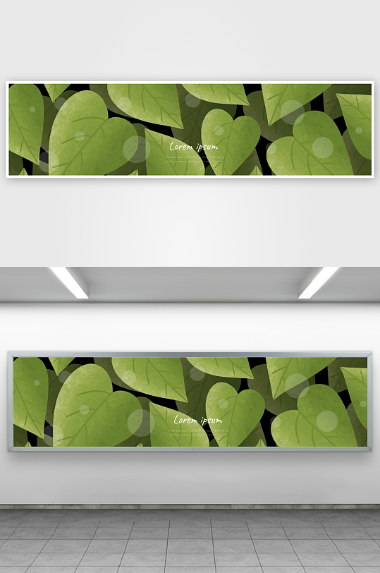 矢量树叶绿叶底纹背景素材-众图网