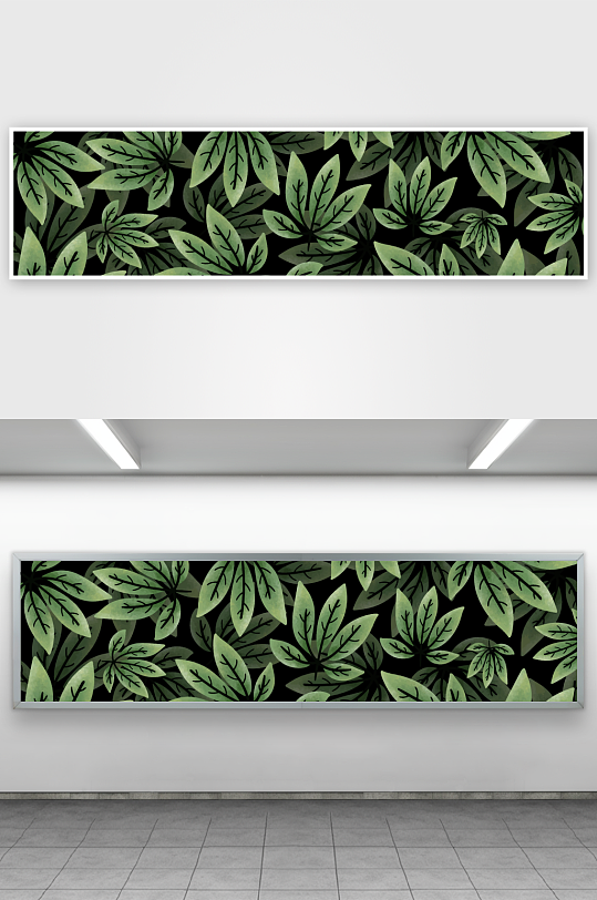 矢量树叶绿叶底纹背景素材-众图网