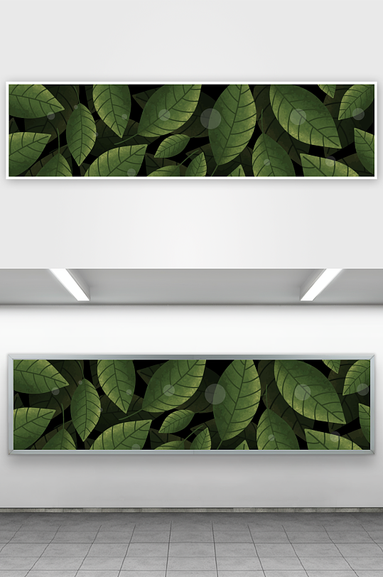 矢量树叶绿叶底纹背景素材-众图网