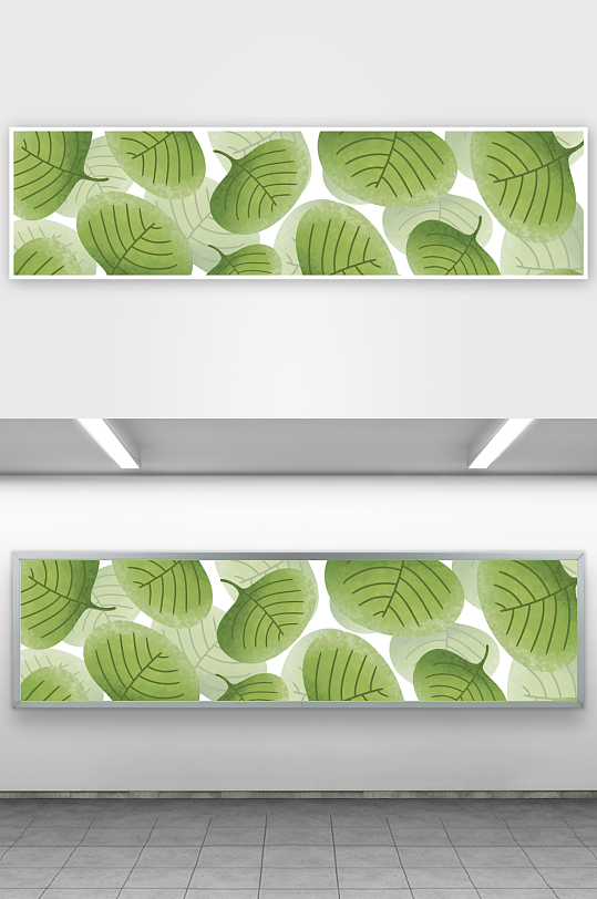 矢量树叶绿叶底纹背景素材-众图网