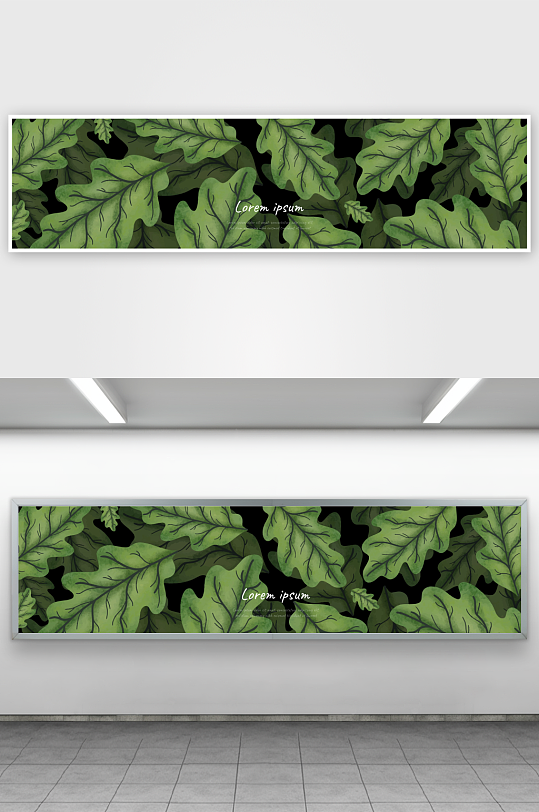 矢量树叶绿叶底纹背景素材-众图网