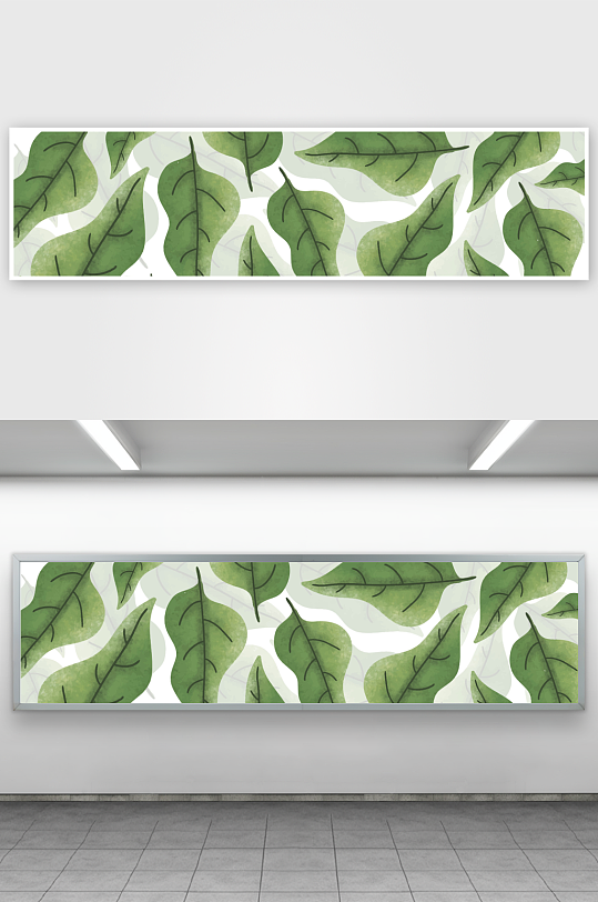 矢量树叶绿叶底纹背景素材-众图网