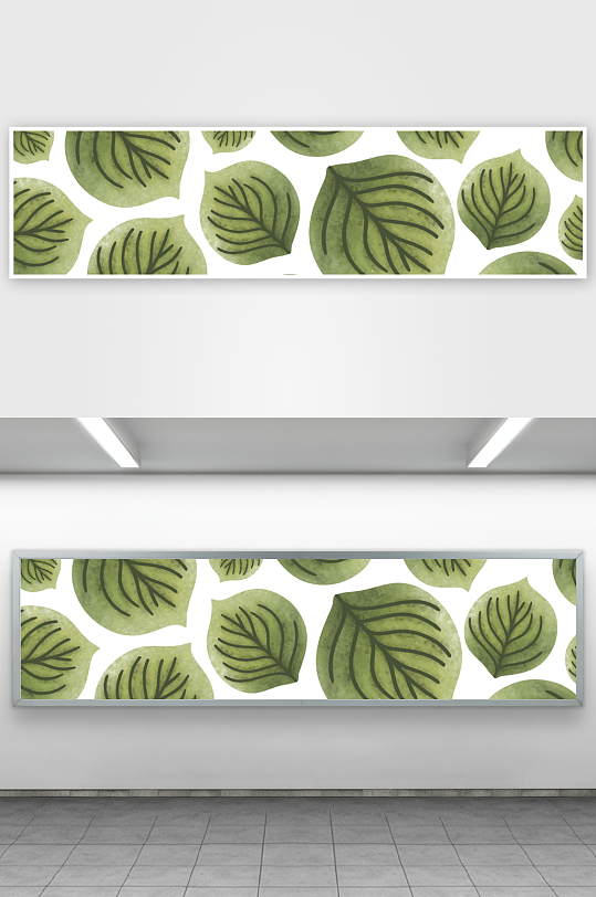 矢量树叶绿叶底纹背景素材-众图网