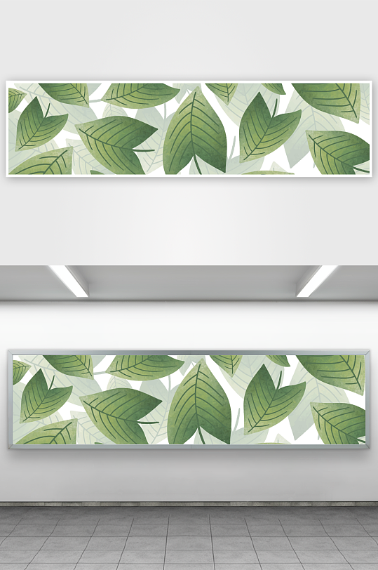 矢量树叶绿叶底纹背景素材-众图网