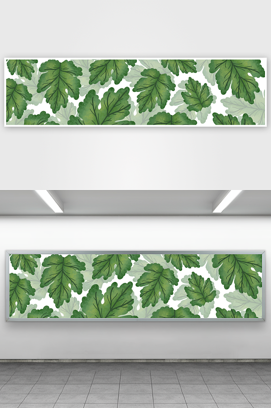 矢量树叶绿叶底纹背景素材-众图网