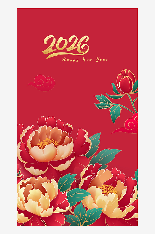 马年新年喜庆底纹背景-众图网