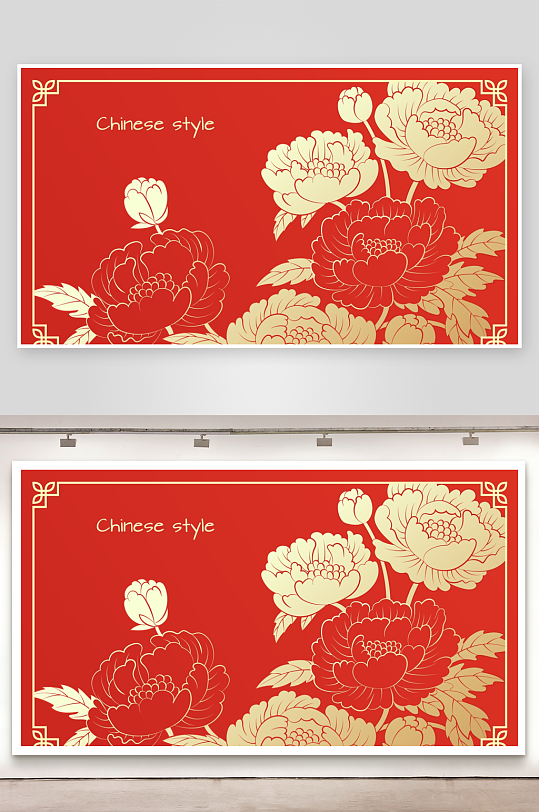 马年新年喜庆底纹背景-众图网