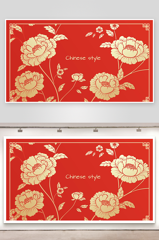 马年新年喜庆底纹背景-众图网