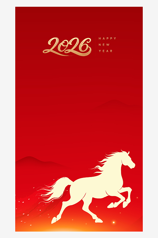 马年喜庆底纹背景模板-众图网