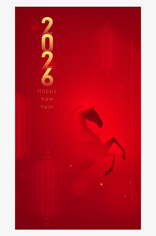 马年喜庆底纹背景模板-众图网