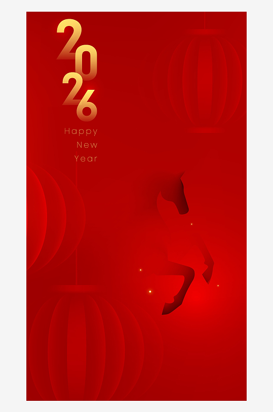 马年喜庆底纹背景素材-众图网