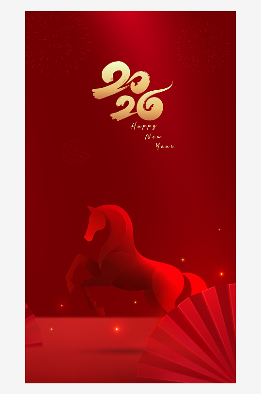 马年喜庆底纹背景素材-众图网