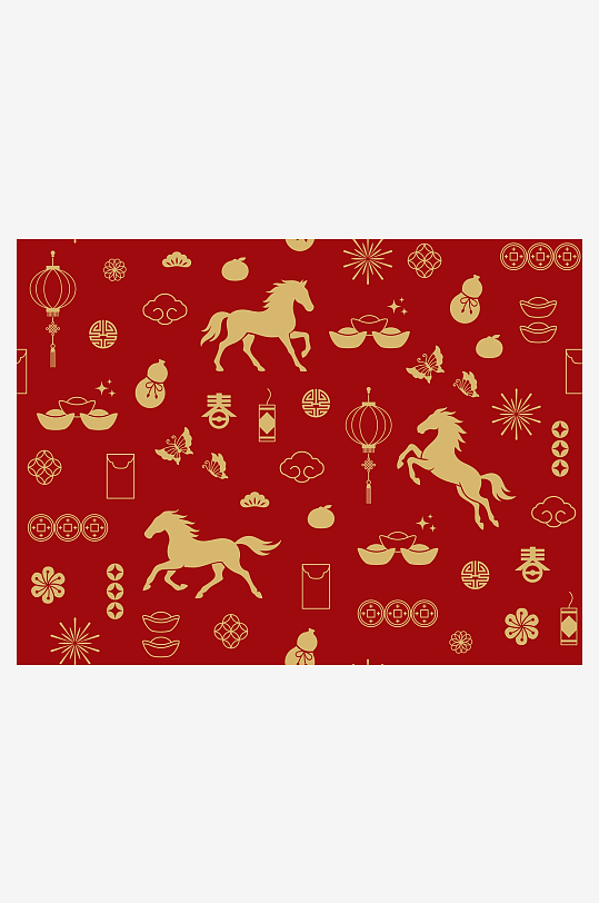 马年底纹背景素材-众图网