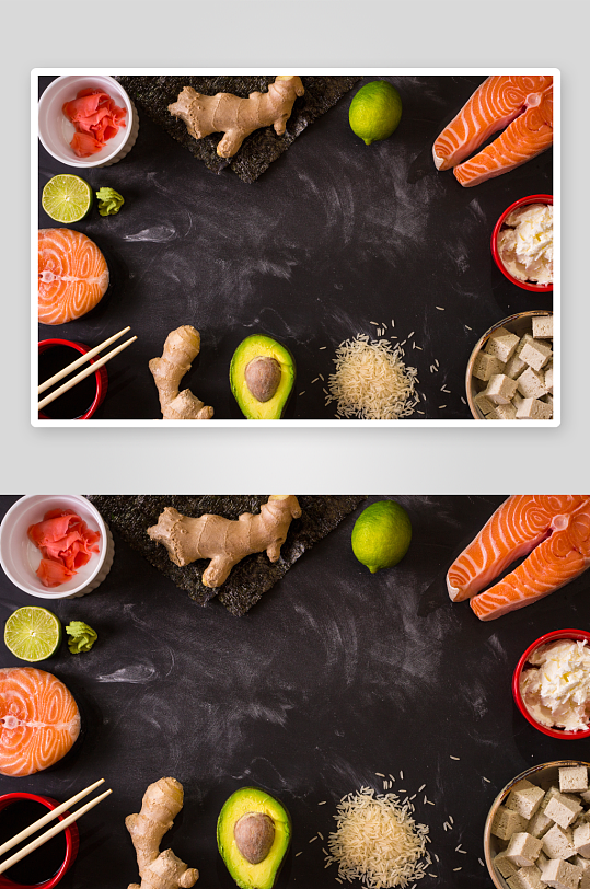 三文鱼美食高清图片素材-众图网