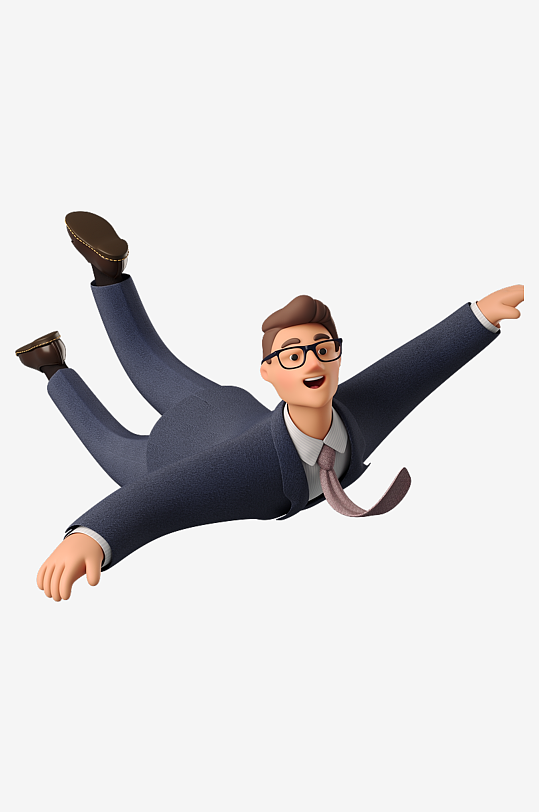 水彩3D立体人物免抠png素材-众图网