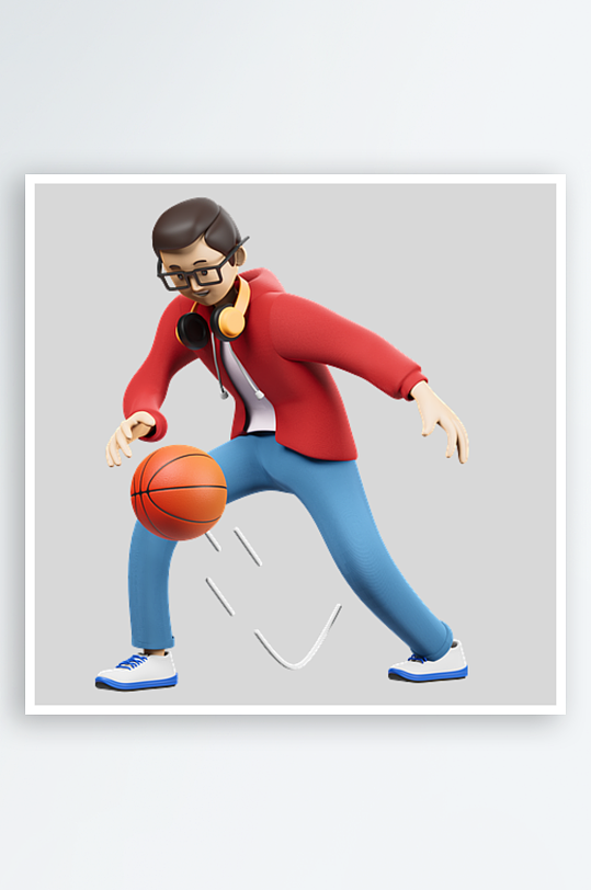 水彩3D立体人物免抠png图片-众图网