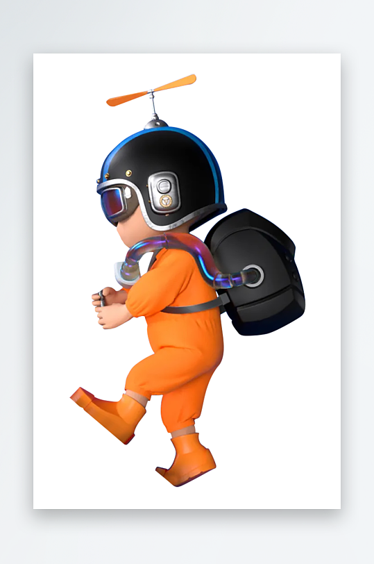 水彩3D人物免抠png图片-众图网